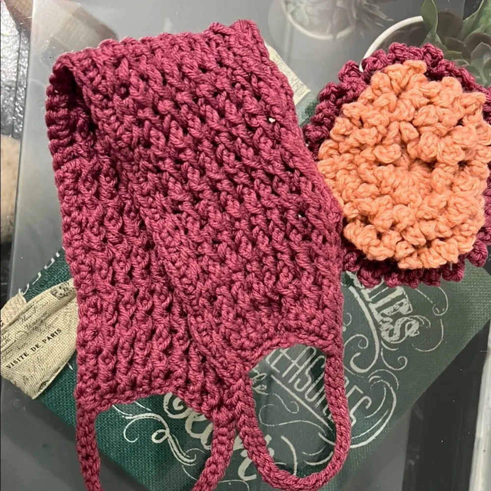 Handcrafted Crochet Spa 2pc spa set: Washcloth, Scrubbie